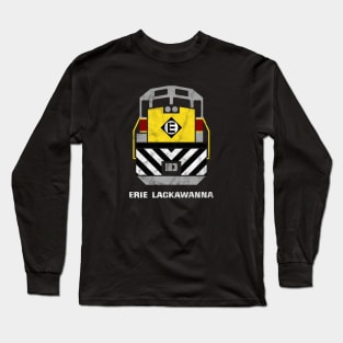 Vintage Erie Lackawanna Railroad Train Engine T-Shirt Long Sleeve T-Shirt